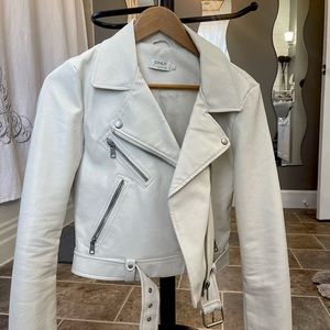 White Faux Leather Jacket